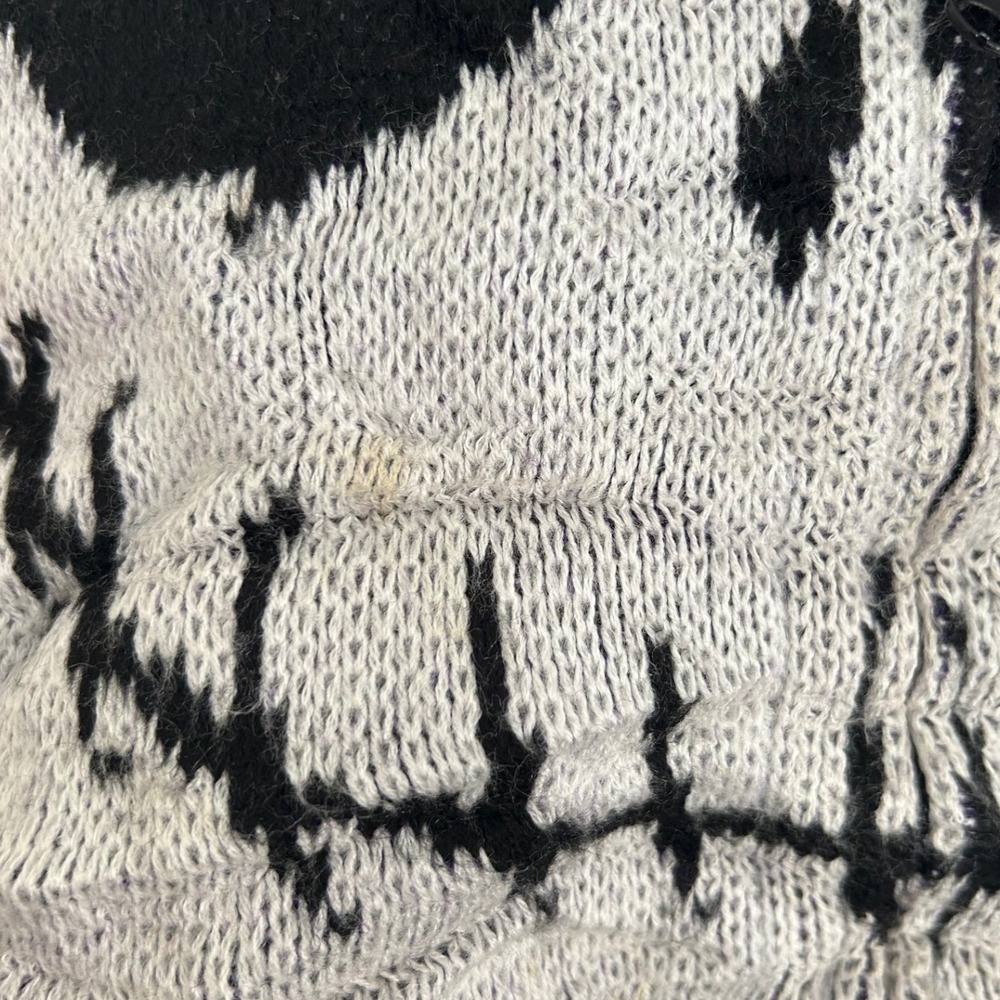 Purple Jack Skellington Disney Yarina Indigenous Hoodie Alpaca Medium M VTG - Picture 10 of 10